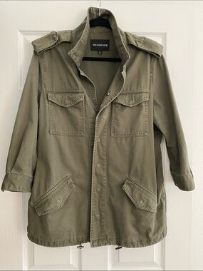 Who What Wear Olive Green Military Field Utility Jacket Size Large